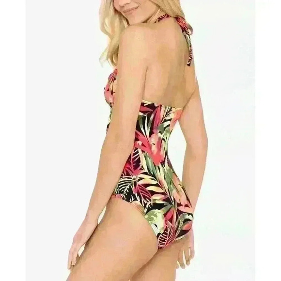 NEW! Lauren Ralph Lauren Women's 10 High-Neck One-Piece Swimsuit NWT $138 - Picture 3 of 3